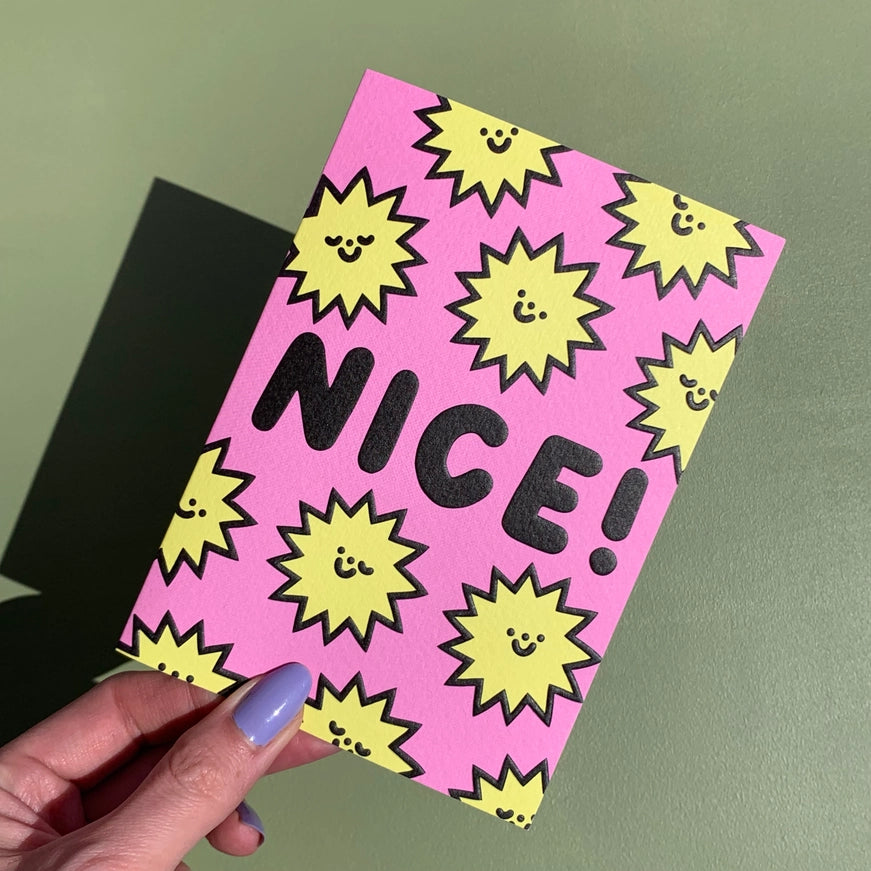 Grußkarte - NICE! Happy Stars