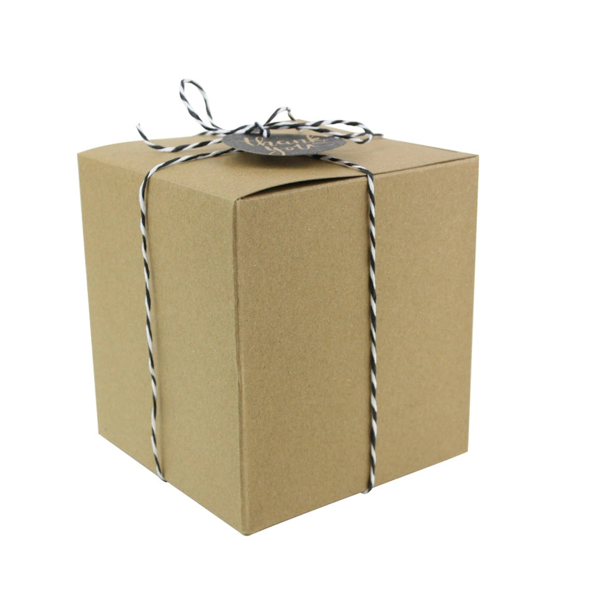Natural Kraft Geschenkbox mit Schnur, 3er-Pack
