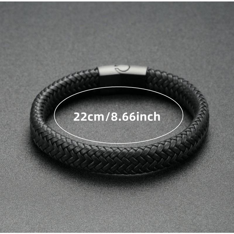 Herren Lederarmband Schwarz