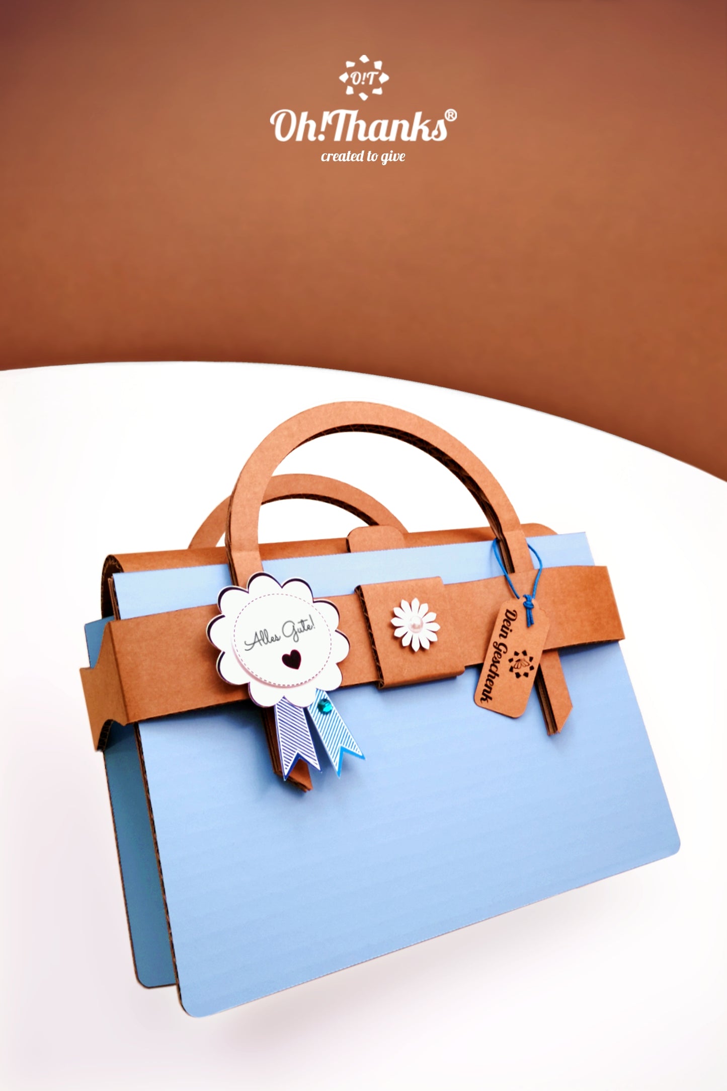Geschenktasche - Hellblau | Personalisierbar Sienna