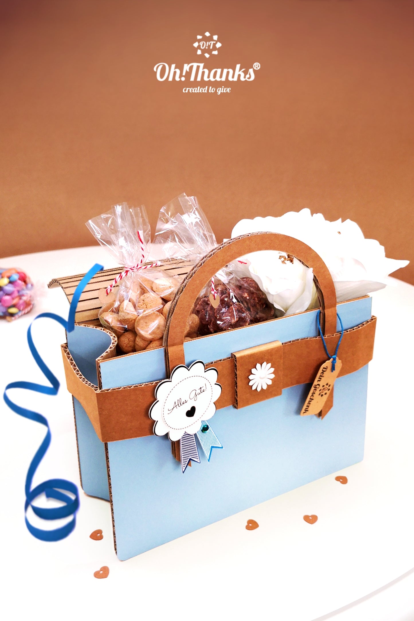 Geschenktasche - Hellblau | Personalisierbar Sienna