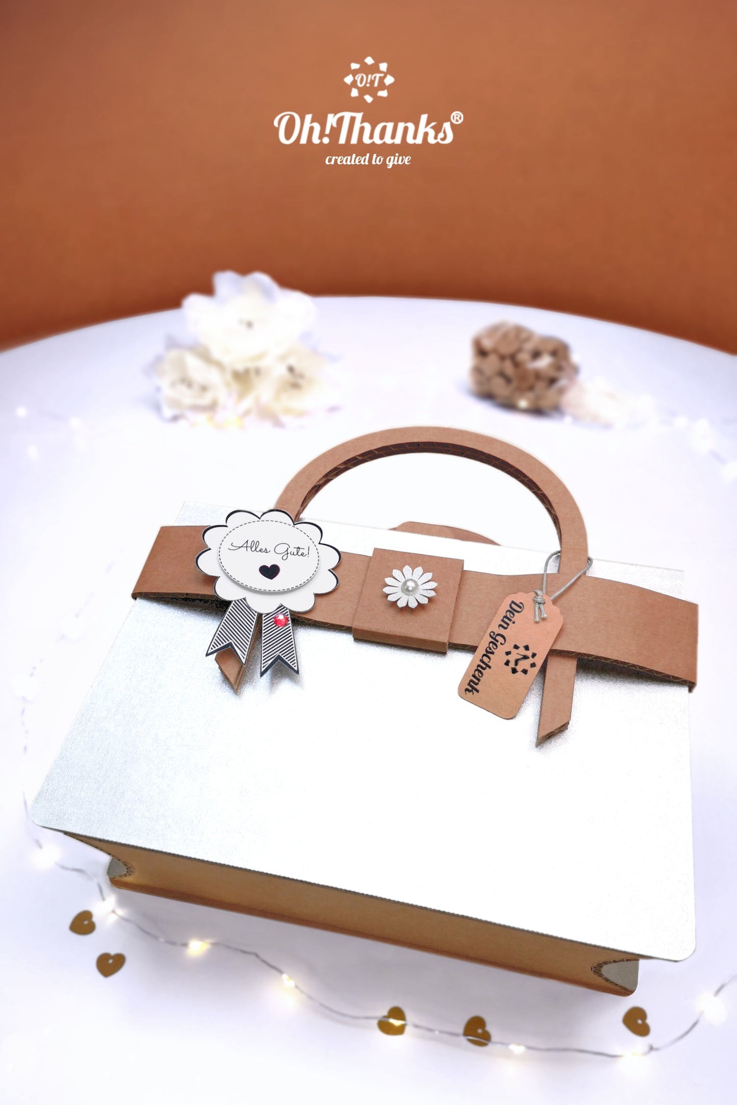 Geschenktasche - Silber | Personalisierbar Lavender