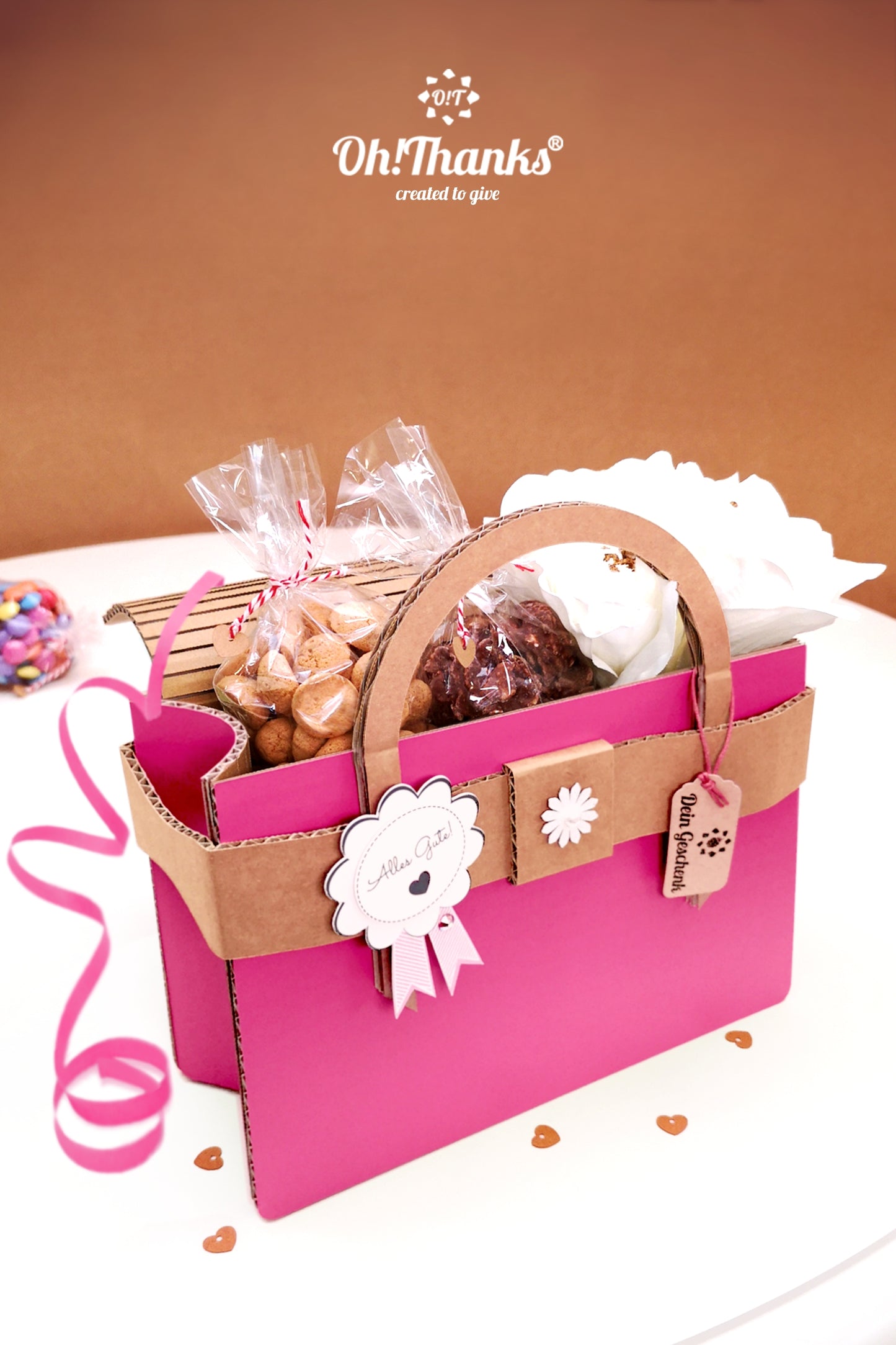 Geschenktasche - Pink | Personalisierbar Pale Violet Red