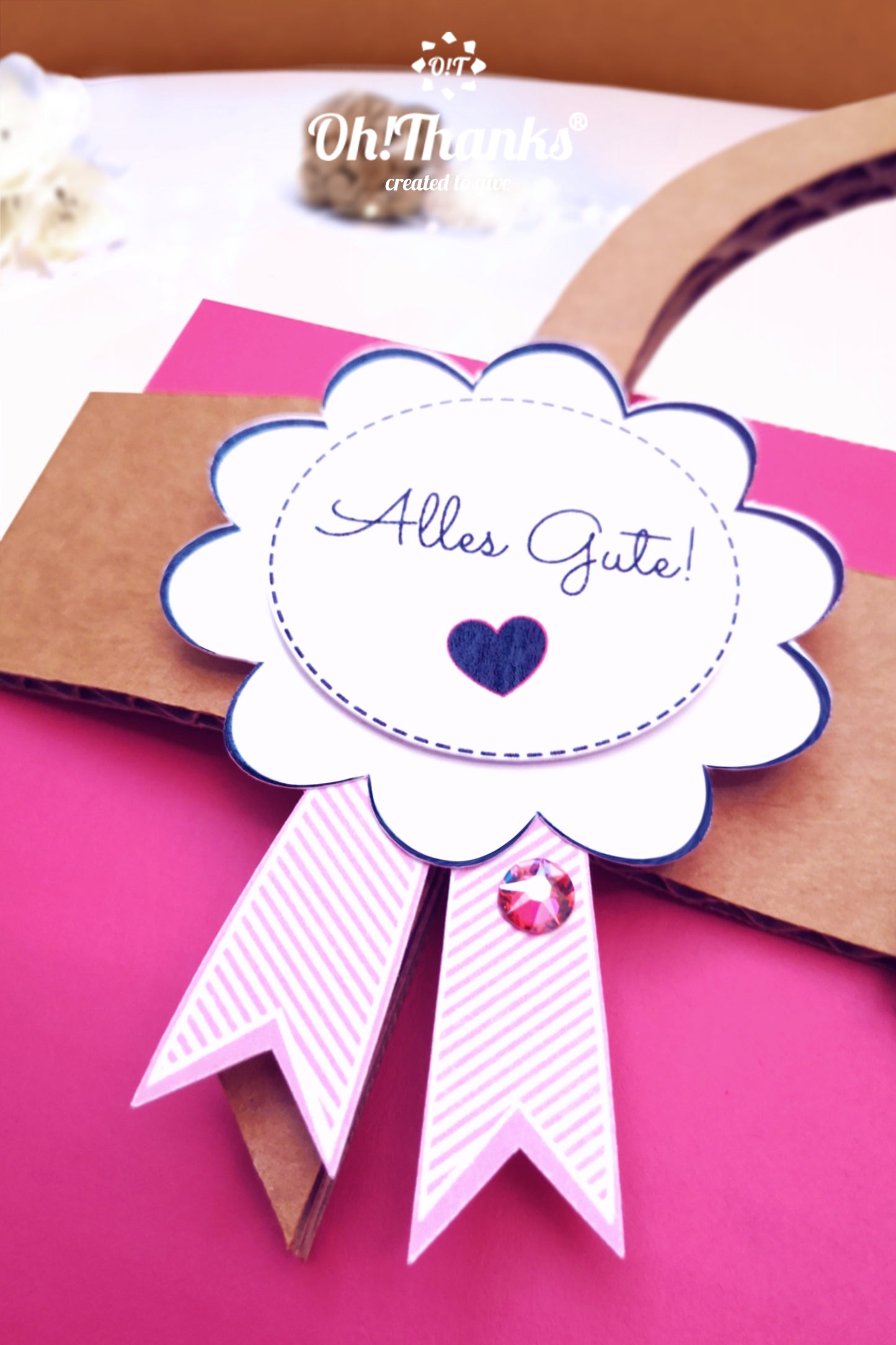 Geschenktasche - Pink | Personalisierbar Maroon