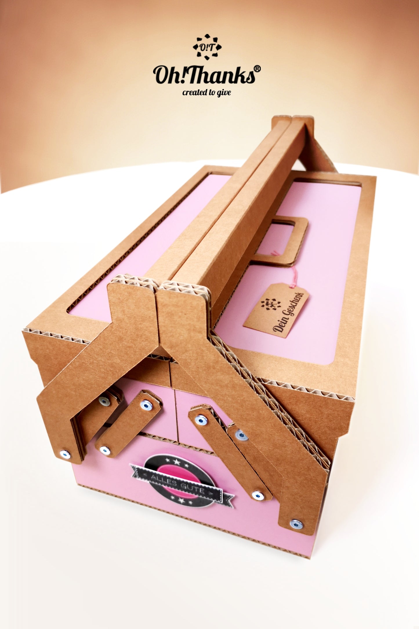 Werkzeugkasten - Rosa | Personalisierbar Antique White