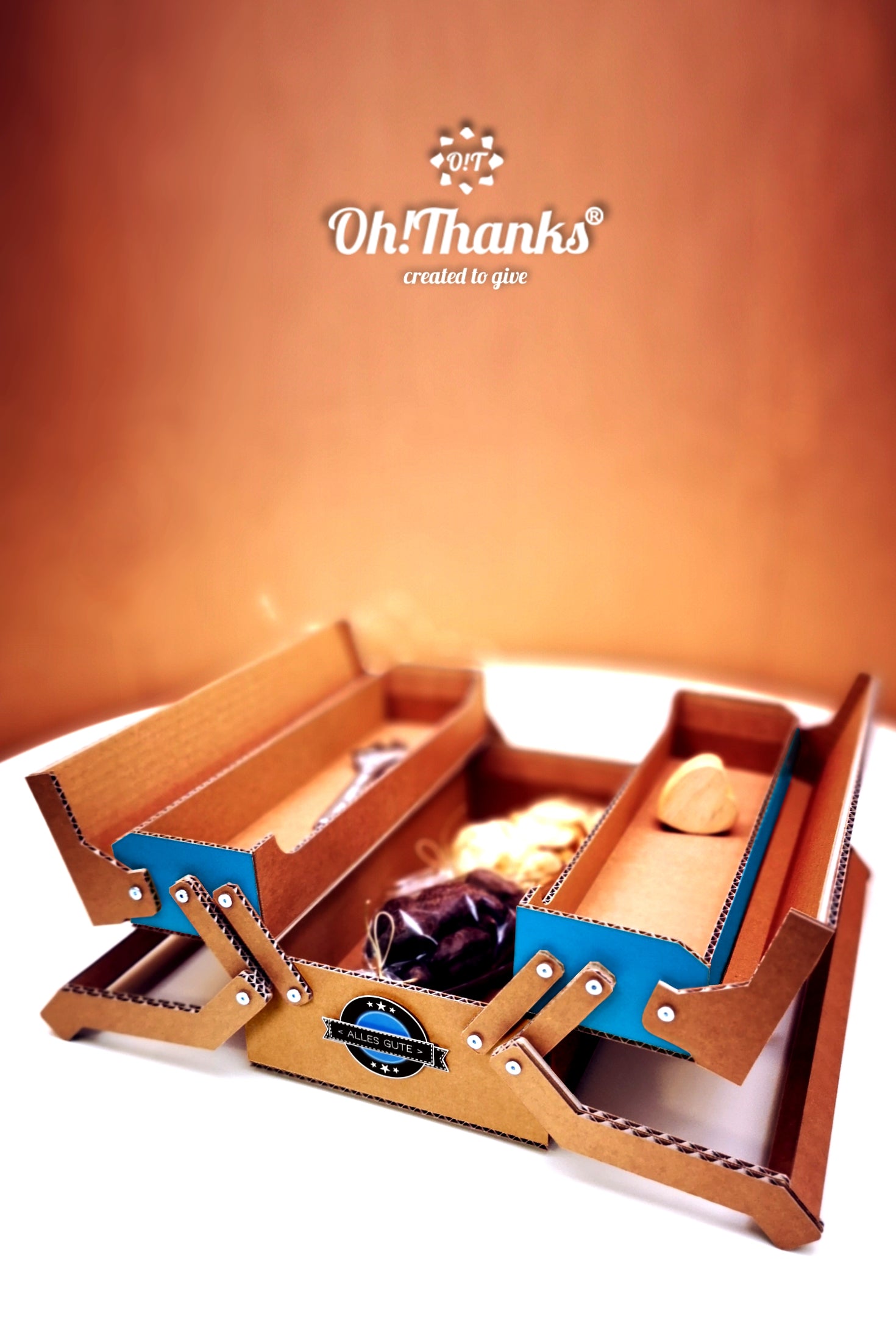 Werkzeugkasten - Blau/Braun | Personalisierbar Coral