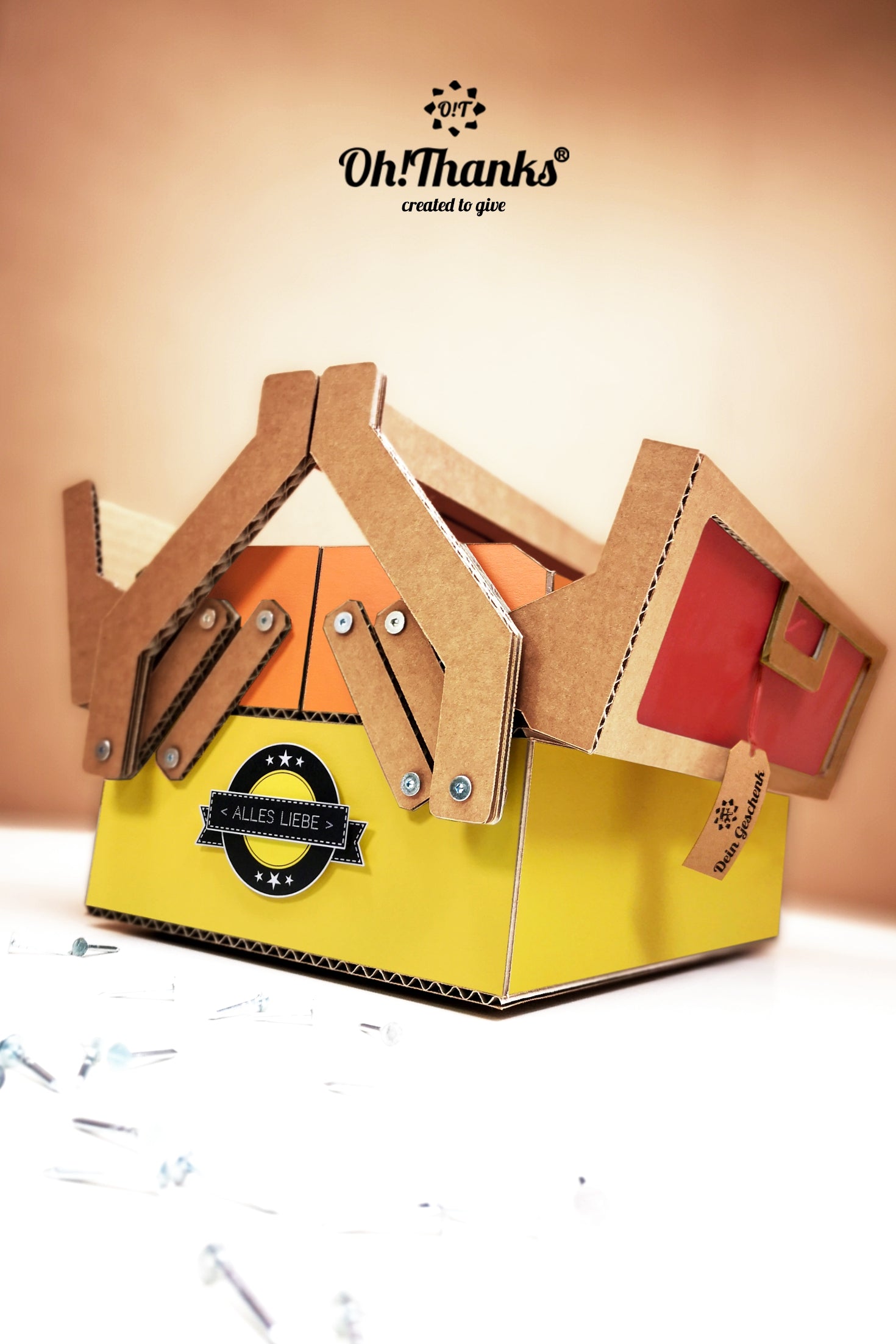 Werkzeugkasten - Bunt/Gelb | Personalisierbar Dark Salmon