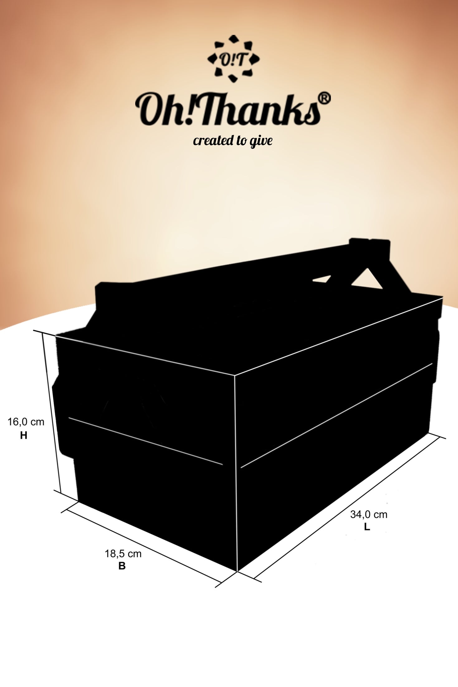 Werkzeugkasten - Orange/Braun | Personalisierbar Wheat