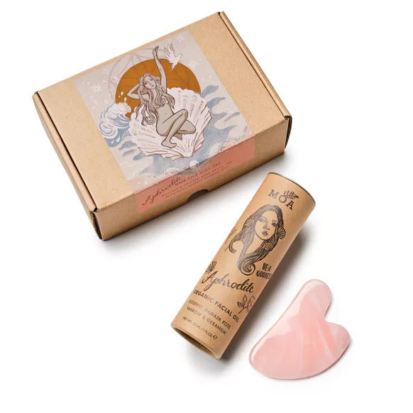 Gua Sha Set mit Gesichtsöl