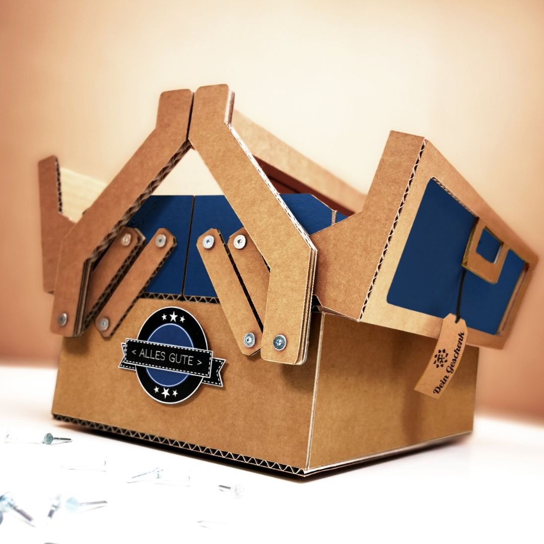 Werkzeugkasten - Dunkelblau/Braun | Personalisierbar Dark Salmon