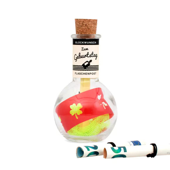 Geldgeschenk Flaschenpost zum Geburtstag