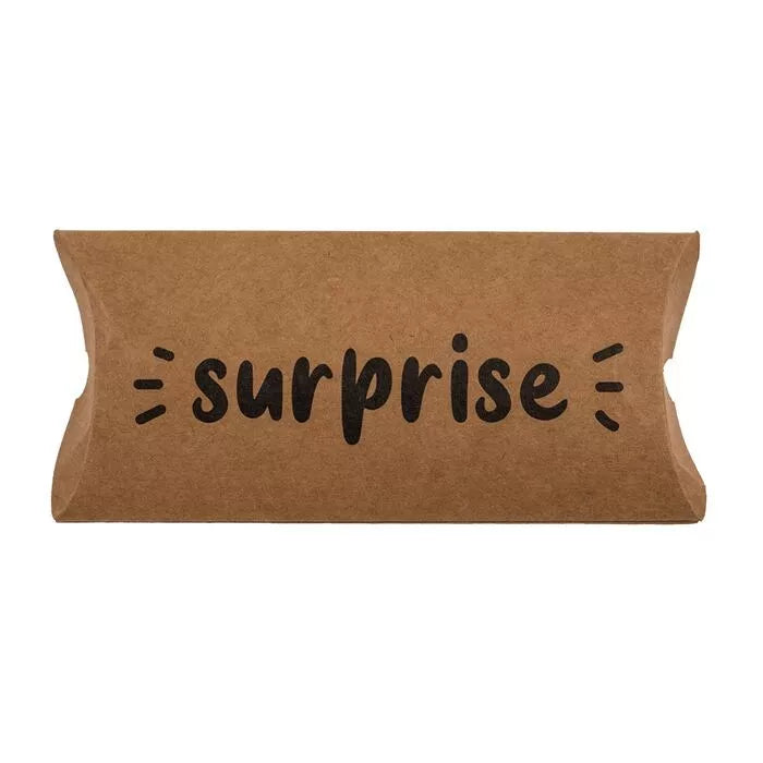Kraftpapier-Kissenschachteln, For you, Congrats, With love, Surprise
