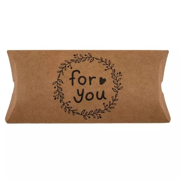 Kraftpapier-Kissenschachteln, For you, Congrats, With love, Surprise
