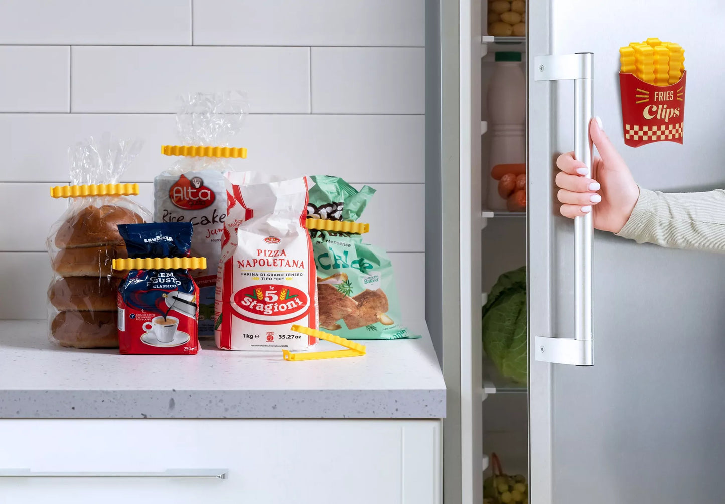 Fries Clips Tütenverschluß, magnetisch | 12 Tütenclips