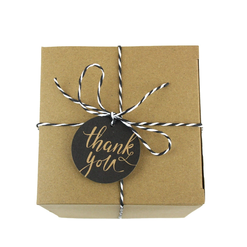 Natural Kraft Geschenkbox mit Schnur, 3er-Pack