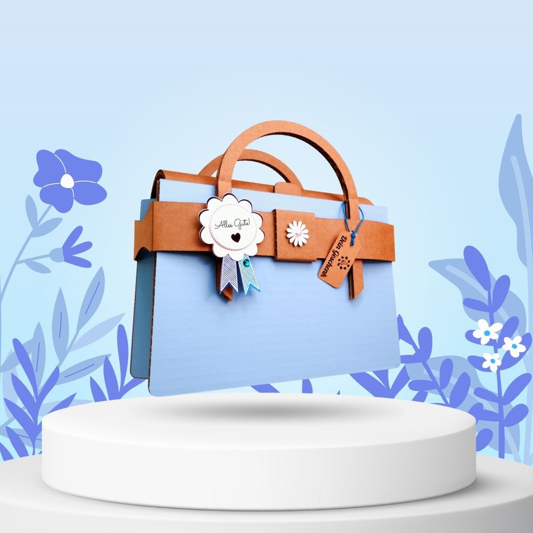 Geschenktasche - Hellblau | Personalisierbar Lavender