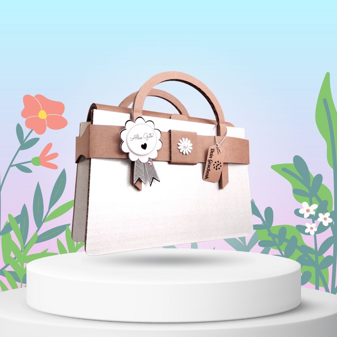 Geschenktasche - Silber | Personalisierbar Lavender