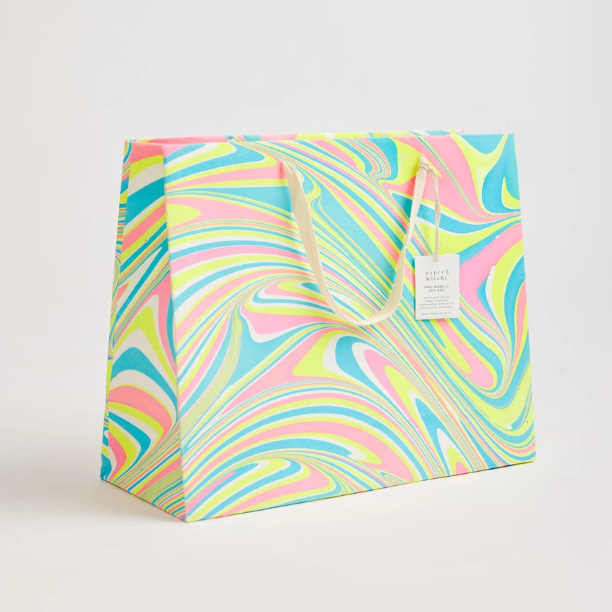 Geschenktüte - Neon Waves