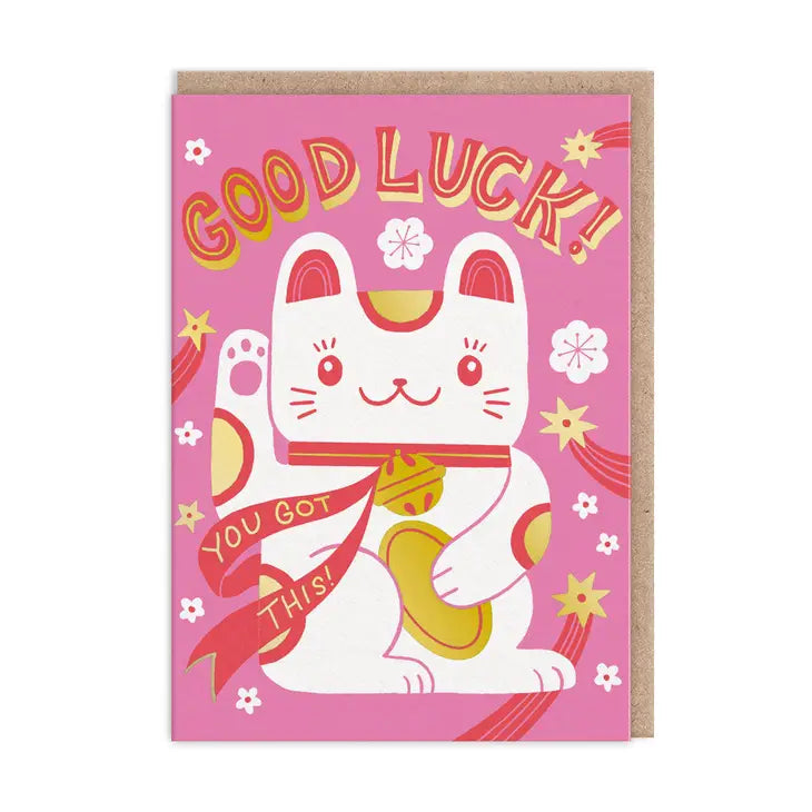 Grußkarte - Lucky Cat