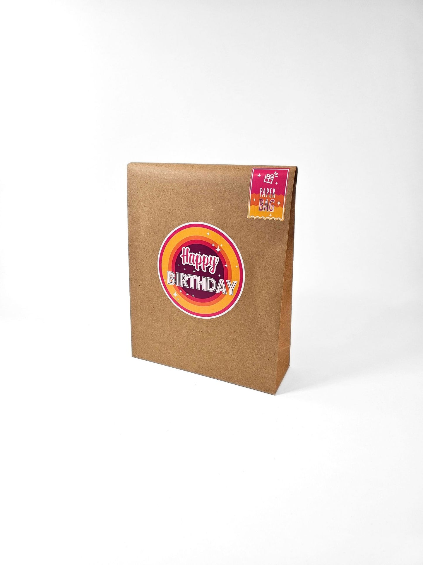 Geschenktüte Happy BDay - PaperBag White Smoke