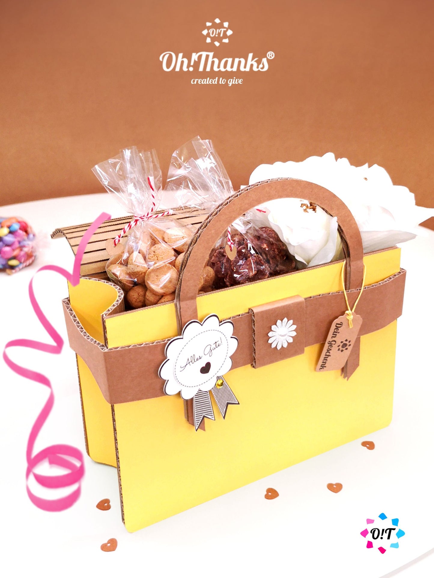 Oh!Thanks - Geschenktasche Geburtstag Gelb