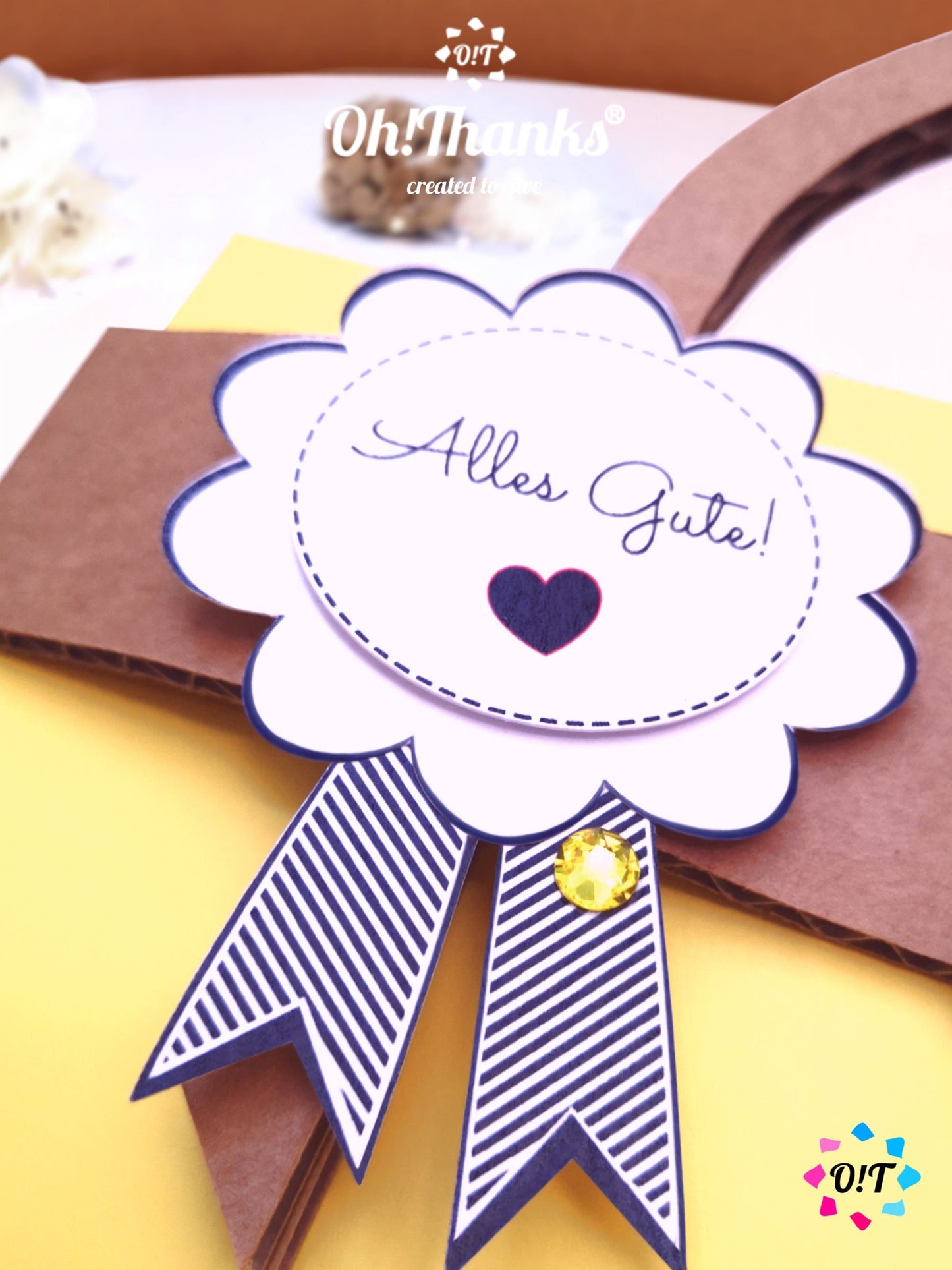 Oh!Thanks - Geschenktasche Geburtstag Gelb