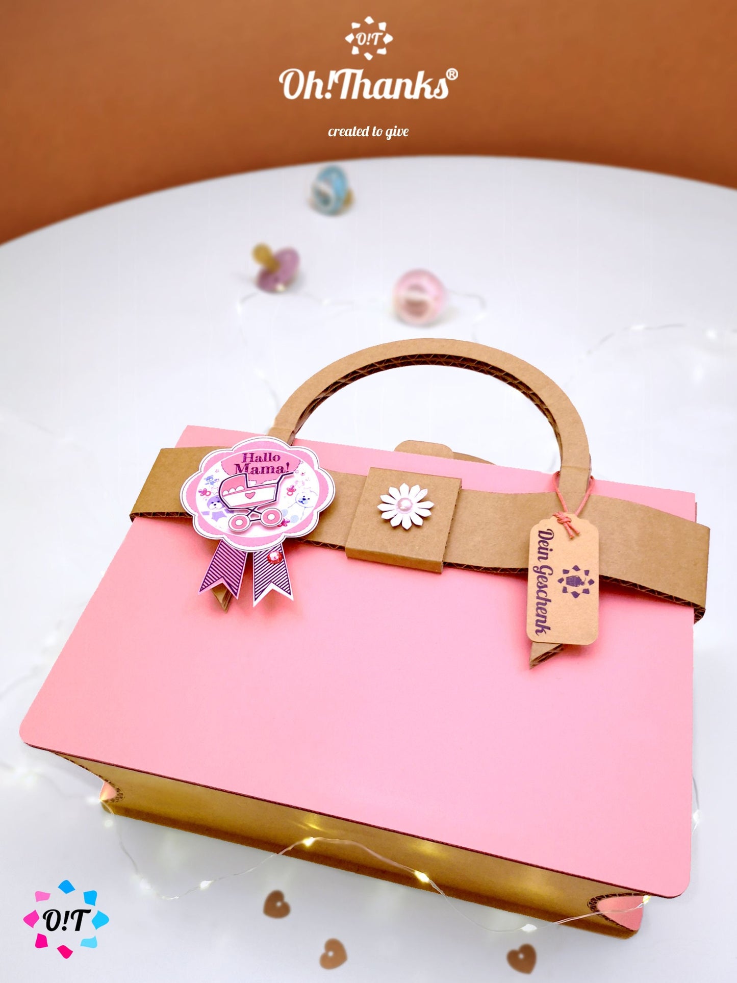 Oh!Thanks - Geschenktasche für neue Mamas | Rosa