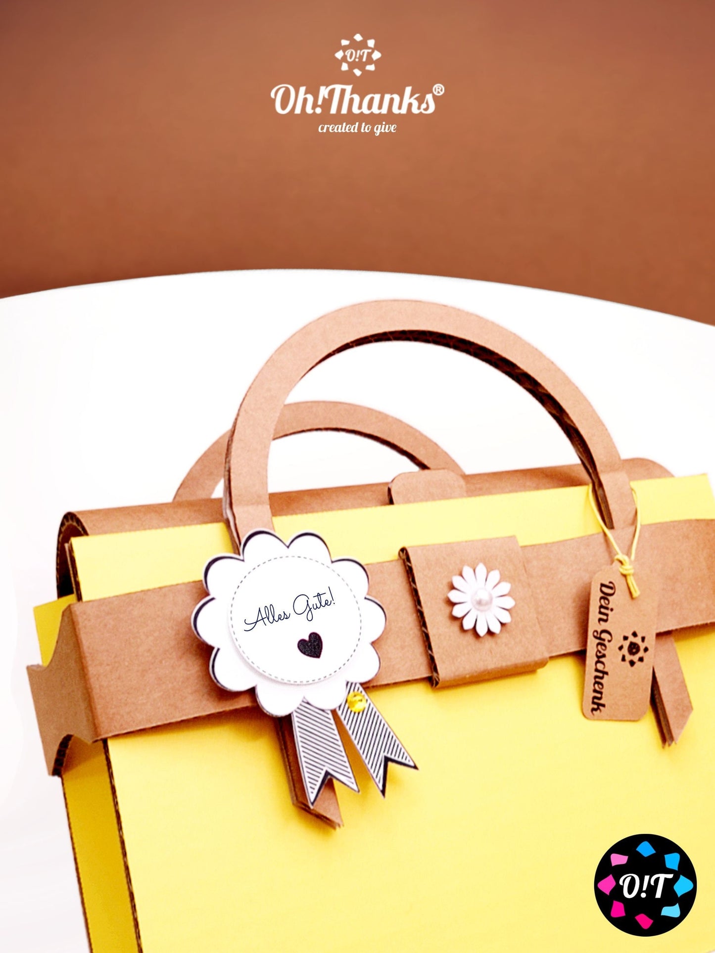 Oh!Thanks - Geschenktasche Geburtstag Gelb