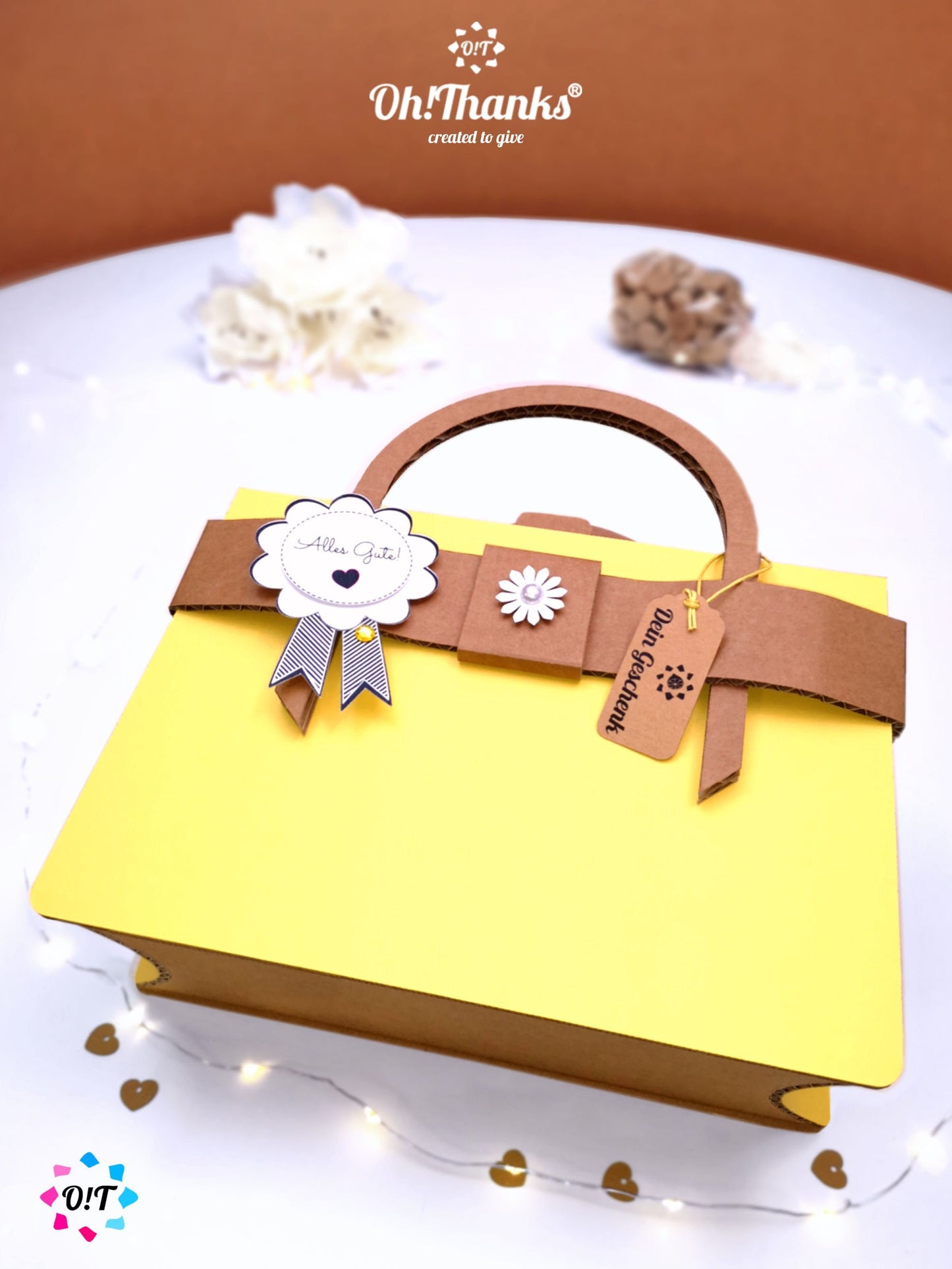 Oh!Thanks - Geschenktasche Geburtstag Gelb