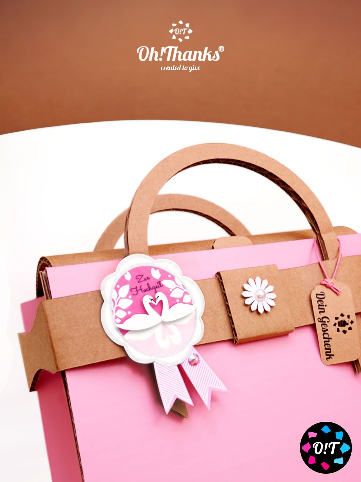 Oh!Thanks - Geschenktasche zur Hochzeit Pink