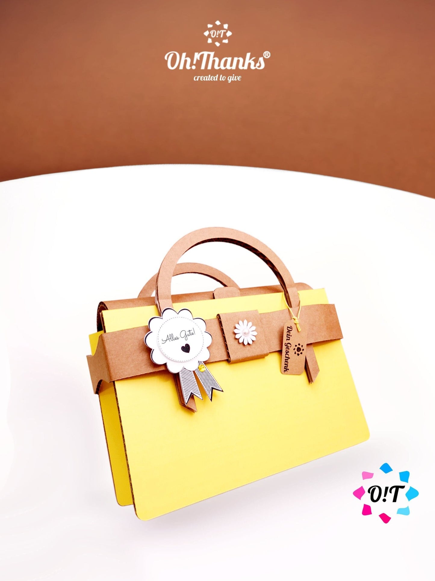 Oh!Thanks - Geschenktasche Geburtstag Gelb