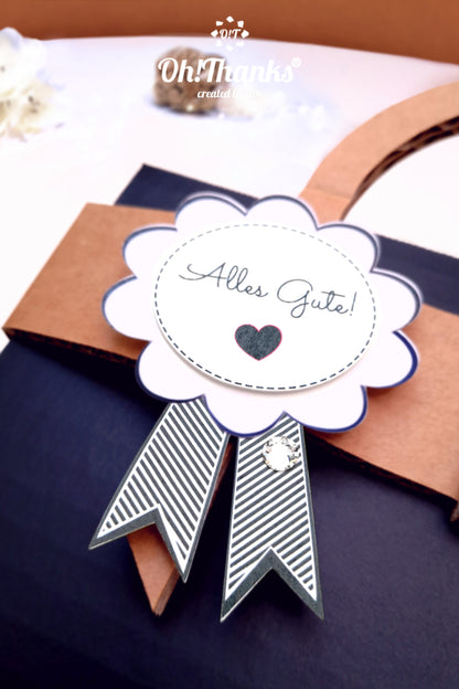 Geschenktasche - Schwarz | Personalisierbar Midnight Blue