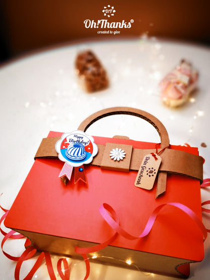 Oh!Thanks - Geschenktasche Geburtstag Rot