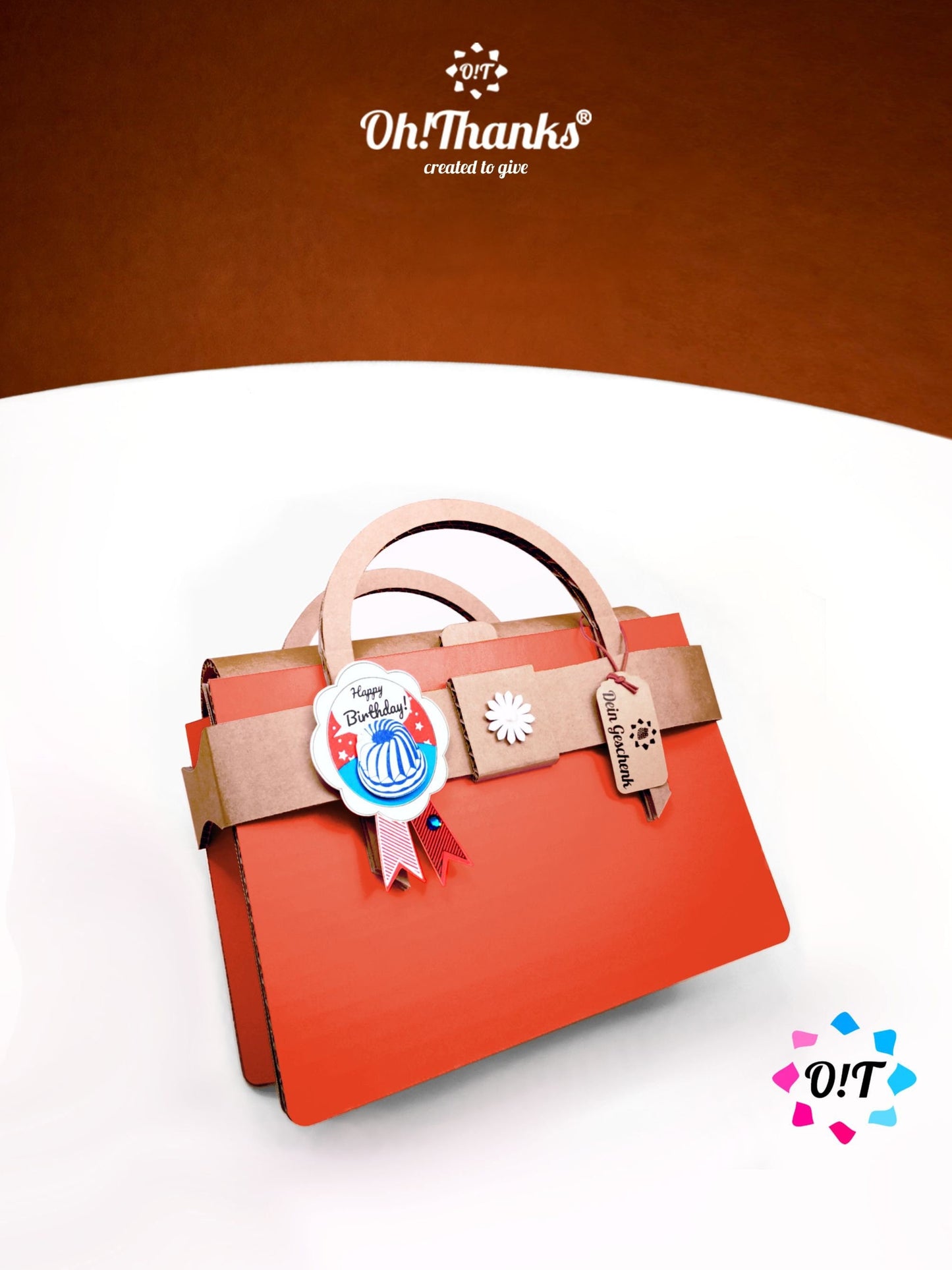 Oh!Thanks - Geschenktasche Geburtstag Rot